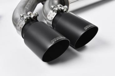 Preview: Milltek Sport Abgasanlage ab Downpipe für Audi Coupe UR quattro 10v Turbo (Variante: Cerakote Schwarz OEM-Style Endrohre)