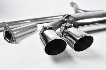 Preview: Milltek Sport Abgasanlage ab Downpipe für Audi Coupe UR quattro 10v Turbo (Variante: Polierte OEM-Style Endrohre)
