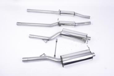 Preview: Milltek Sport ECE Abgasanlage ab Kat für Audi RS6 C5 V8 Bi-Turbo Limousine & Avant (Variante: Cerakote Schwarz Endrohr Oval)