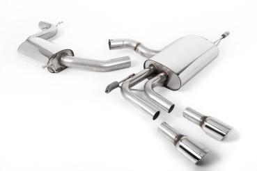 Preview: Milltek Sport ECE Abgasanlage ab Kat für Audi A3 2.0T FSI 2WD 5-Türer Sportback (Variante: Polierte Endrohre)