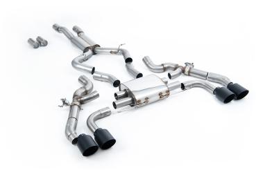 Milltek Sport Abgasanlage ab OPF für BMW X3 X3M / X3M Comp (G01) 3.0 (mit OPF S58 Engine) (Variante: Cerakote Schwarz Endrohre)
