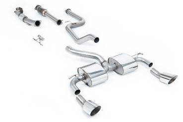 Preview: Milltek Sport Abgasanlage ab Turbo inklusive Hi-Flow Sportkat für Ford Focus MK2 RS 2.5T 305PS (Variante: Polierte Endrohre)