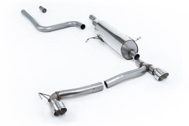 Preview: Milltek Sport Abgasanlage ab OPF für Ford Fiesta Mk8 1.0T EcoBoost ST-Line 3 & 5-Türer (100ps & 125ps OPF Modelle) - Maxton Doppelendrohr Kits (Variante: Polierte Endrohre )