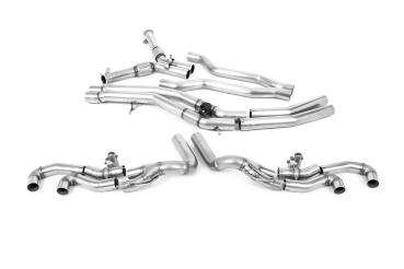 Preview: Milltek Sport Abgasanlage ab OPF für Lamborghini Urus 4.0 Twin Turbo V8 650PS (Variante: Cerakote Schwarz Endrohre)