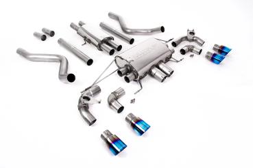 Preview: Milltek Sport ECE Abgasanlage ab OPF für Land Rover Defender 110 5.0 V8 525PS (OPF und Non-OPF Modelle) (Variante: Burnt Titan Endrohre)