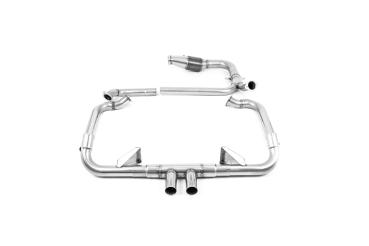 Preview: Milltek Sport Komplettanlage (inklusive Hi-Flow Katalysator) für Porsche Boxster 718 GTS 2.5T (Variante: Burnt Titan Endrohre)