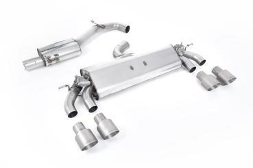 Preview: Milltek Sport ECE Abgasanlage ab Kat für Volkswagen Golf Mk7.5 R 2.0 TSI 310PS (Non-OPF) - 76mm & EC Approved Systems (Variante: Titanium Round Endrohre)