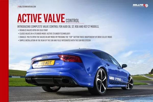 Milltek Sport Active Valve Control für Audi S5 3.0 V6 Turbo Sportback B9 (Non Sport Diff Modelle)