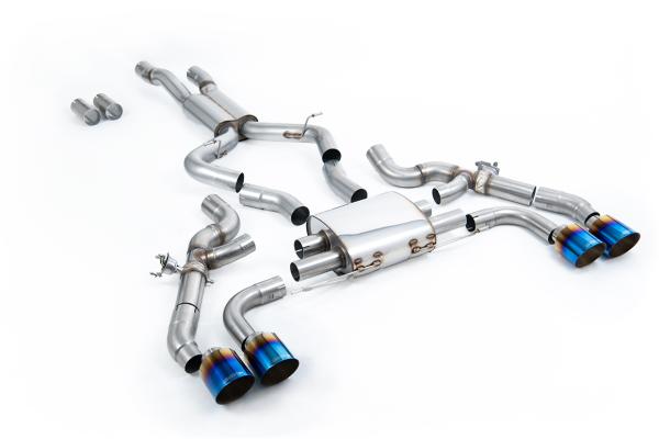 Milltek Sport Abgasanlage ab OPF für BMW X3 X3M / X3M Comp (G01) 3.0 (mit OPF S58 Engine) (Variante: Burnt Titan Endrohre)