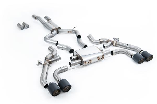 Milltek Sport Abgasanlage ab OPF für BMW X3 X3M / X3M Comp (G01) 3.0 (mit OPF S58 Engine) (Variante: Carbon Endrohre)